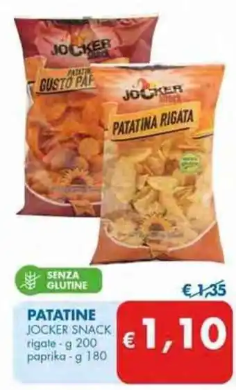 MD Discount PATATINE JOCKER SNACK rigate-g 200 paprika-g 180 offerta