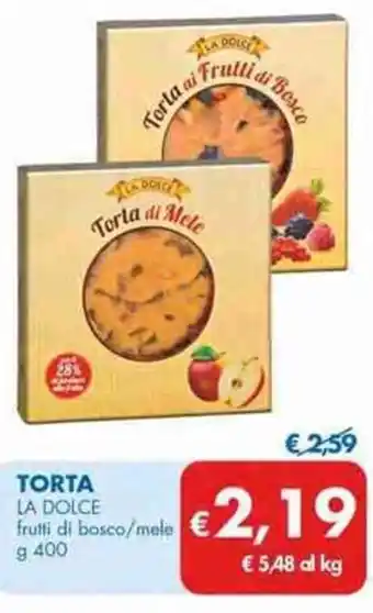 MD Discount TORTA LA DOLCE frutti di bosco/mele g 400 offerta