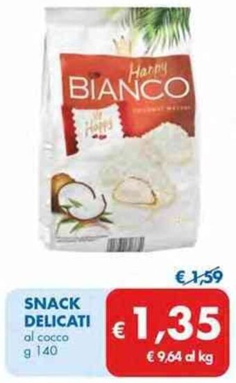 MD Discount SNACK DELICATI al cocco g 140 offerta