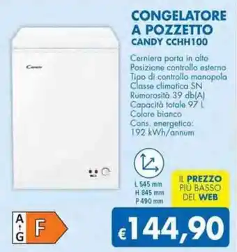 MD Discount CONGELATORE A POZZETTO CANDY CCHH100 offerta