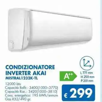 MD Discount CONDIZIONATORE INVERTER AKAI MISTRAL1232K-TL offerta