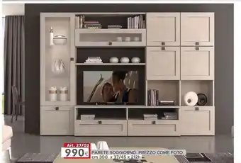 Dotolo Mobili Art. 27/02 PARETE SOGGIORNO. PREZZO COME FOTO cm 300 x 37 / 45 x 212h offerta