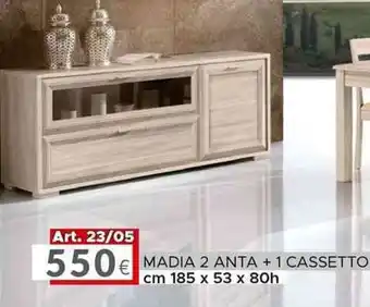 Dotolo Mobili MADIA 2 ANTA +1 CASSETTO cm 185 x 53 x 80h offerta