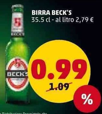 PENNY BIRRA BECK'S 35.5 cl offerta