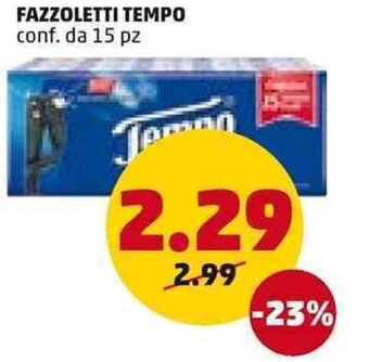 FAZZOLETTI TEMPO conf. da 15 pz
