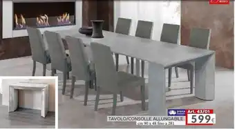 Dotolo Mobili TAVOLO/CONSOLLE ALLUNGABILE cm 90 x 48 fino a 281 offerta