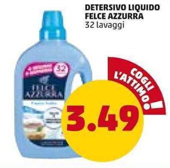 PENNY DETERSIVO LIQUIDO FELCE AZZURRA 32 lavaggi offerta
