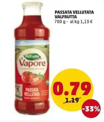 PENNY PASSATA VELLUTATA VALFRUTTA 500 g offerta