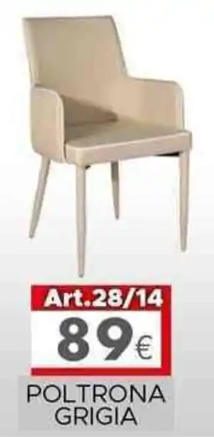 Dotolo Mobili Art.28/14 POLTRONA GRIGIA offerta