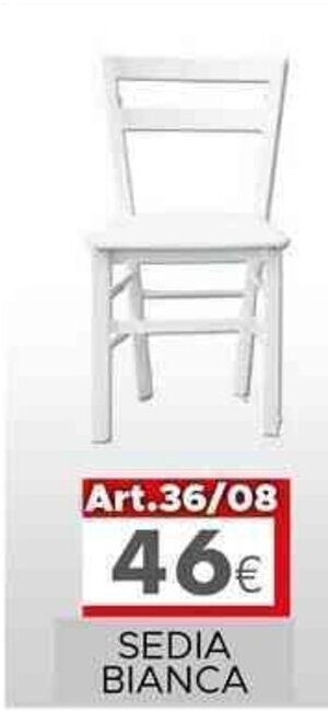 Dotolo Mobili Art.36/08 SEDIA BIANCA offerta