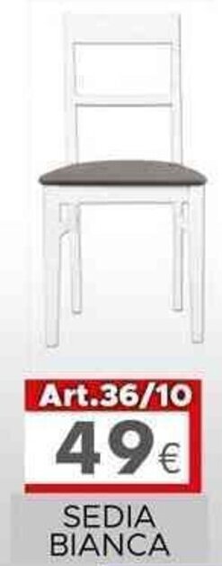Dotolo Mobili Art.36/10 SEDIA BIANCA offerta