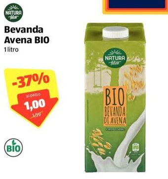 ALDI Natura Felice Bevanda Avena BIO 1 litro offerta