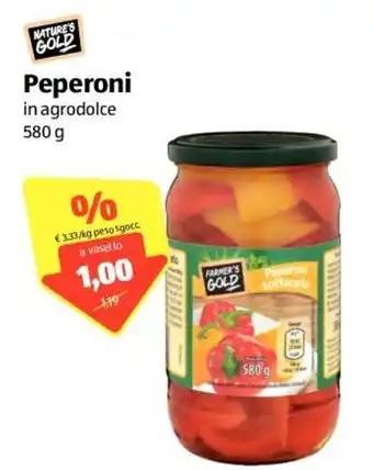 ALDI Nature's Gold Peperoni 580g offerta