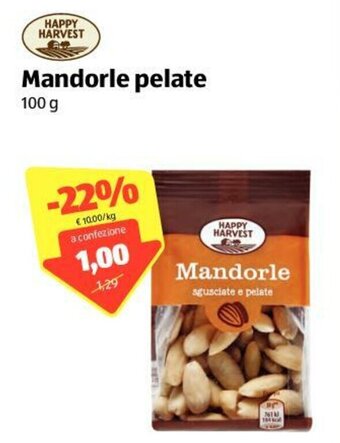 ALDI Happy Harvest Mandorle pelate 100g offerta