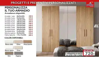 Dotolo Mobili ARMADIO 6 ANTE cm 275 x 55 x 245 h offerta