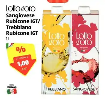 ALDI Lotto d'Oro Sangiovese Rubicone IGT/Trebbiano Rubicone IGT 1l offerta