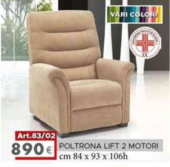 Dotolo Mobili POLTRONA LIFT 2 MOTORI cm 84 x 93 x 106h offerta