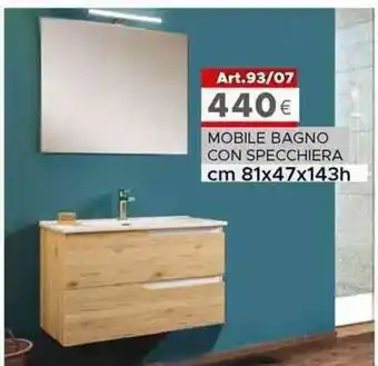 MOBILE BAGNO CON SPECCHIERA cm 81x47x143h