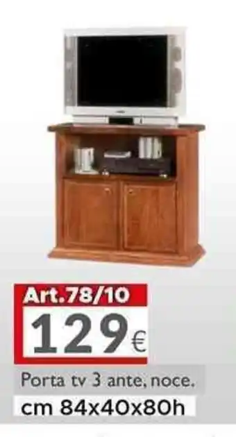 Porta tv 3 ante, noce.