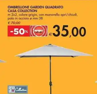 Bennet OMBRELLONE GARDEN QUADRATO CASA COLLECTION offerta