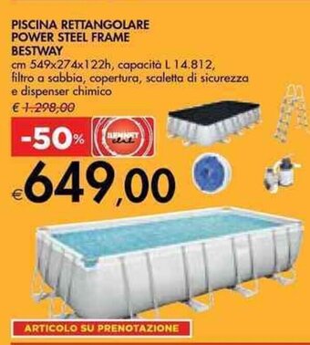 Bennet PISCINA RETTANGOLARE POWER STEEL FRAME BESTWAY offerta