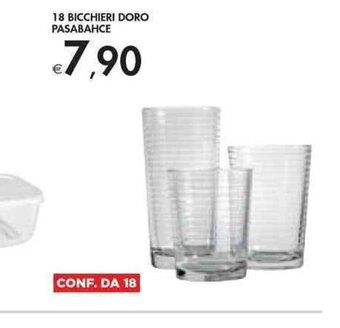 Bennet 18 BICCHIERI DORO PASABAHCE offerta