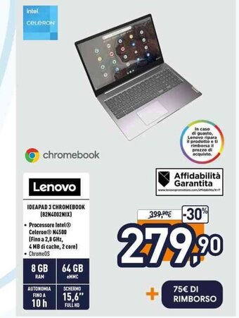 Unieuro Lenovo IDEAPAD 3 CHROMEBOOK offerta