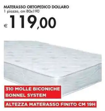 Bennet MATERASSO ORTOPEDICO DOLLARO 1 piazza, cm 80x190 offerta