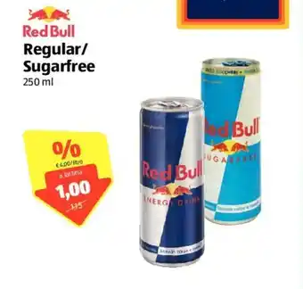 ALDI Red Bull Regulat/Sugarfree 250ml offerta