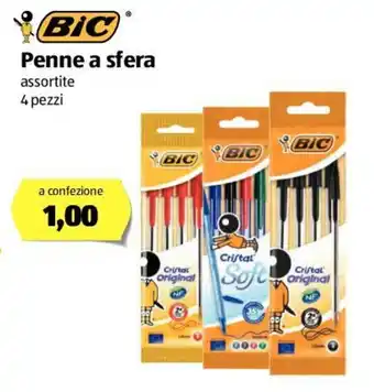 ALDI Bic Penne a sfera 4 pezzi offerta