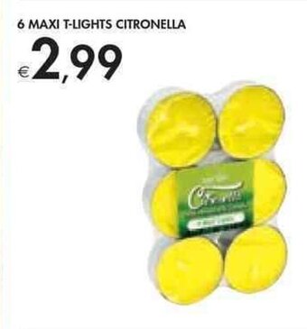 Bennet 6 MAXI T-LIGHTS CITRONELLA offerta