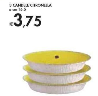 Bennet 3 CANDELE CITRONELLA offerta