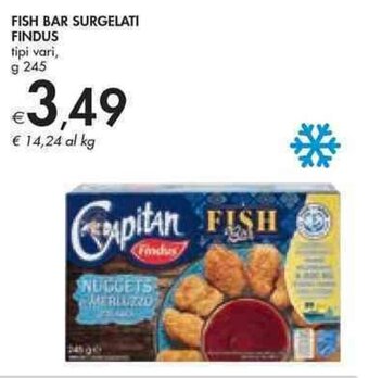 Bennet FISH BAR SURGELATI FINDUS tipi vari, g 245 offerta
