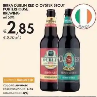 BIRRA DUBLIN RED O OYSTER STOUT PORTERHOUSE BREWING ml 500