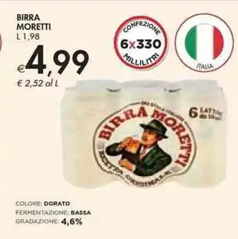 Bennet BIRRA MORETTI L1,98 offerta