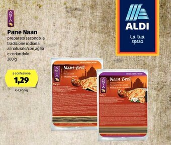 ALDI Asia Pane Naan 260g offerta