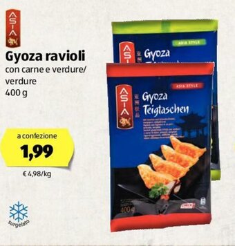 ALDI Asia Gyoza ravioli 400g offerta