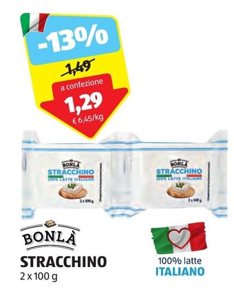 ALDI BONLA STRACCHINO 2 x 100 g offerta