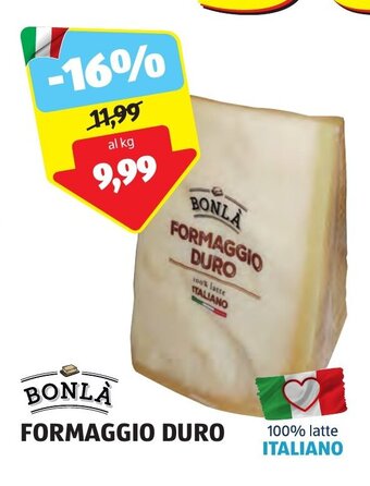 ALDI BONLA FORMAGGIO DURO offerta