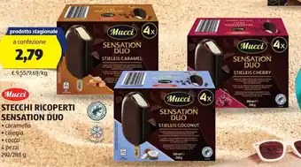 ALDI Mucci STECCHI RICOPERTI SENSATION DU 292/288 g offerta