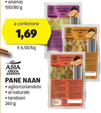 ALDI ASIA GREEN GARDEN PANE NAAN 260 g offerta