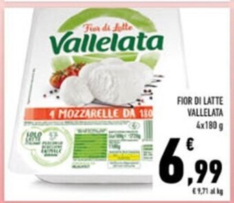Conad FIOR DI LATTE VALLELATA 4x180 g offerta