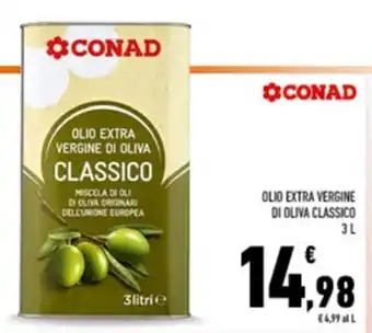 Conad OLIO EXTRA VERGINE DI OLIVA CLASSICO 3L offerta