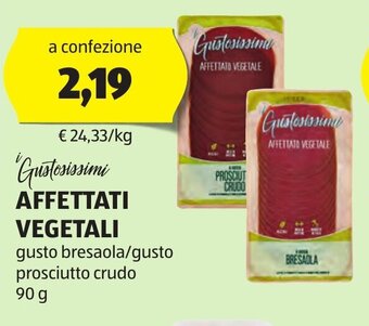 ALDI Gustosissimi AFFETTATI VEGETALI 90 g offerta