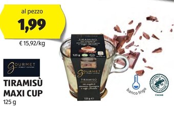 ALDI GOURMET TIRAMISÙ MAXI CUP 125 g offerta