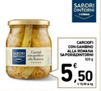 CARCIOFI CON GAMBINO ALLA ROMANA SAPORI&DINTORNI 520 g