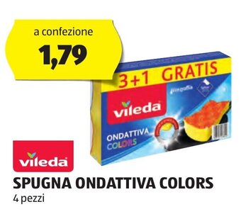 ALDI vileda SPUGNA ONDATTIVA COLORS 4 pezzi offerta