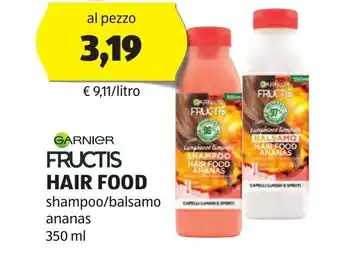 ALDI GARNIER FRUCTIS HAIR FOOD shampoo/balsamo 350 ml offerta