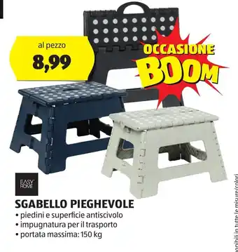 ALDI SGABELLO PIEGHEVOLE offerta