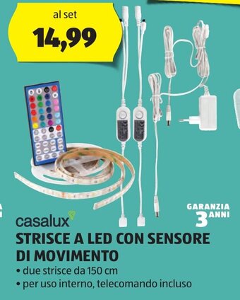 ALDI casalux STRISCE A LED CON SENSORE DI MOVIMENTO offerta